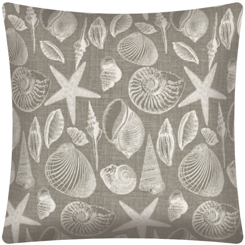 HomeRoots 17" Gray Coastal Indoor Outdoor Throw Pillow Cover - 17' X '17' X '0.25