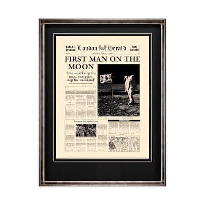 First Man On The Moon Framed Art Print
