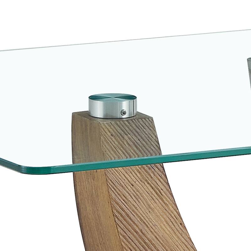 Modern minimalist transparent tempered glass coffee table