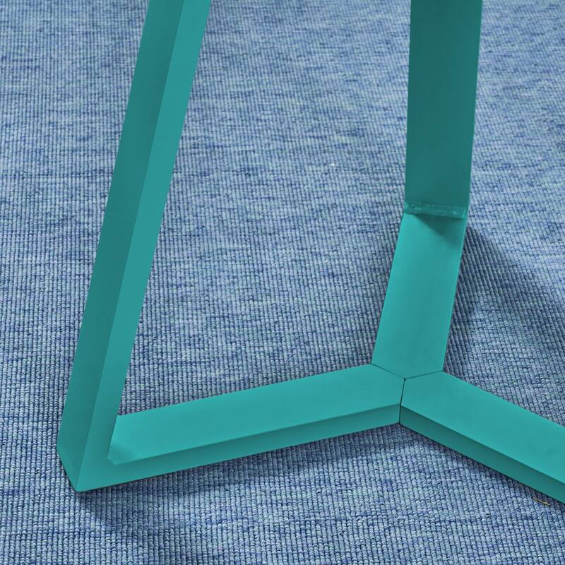 3-Piece Matte Outdoor Bistro Set, Powder-Coated Iron Table and Chairs for Patio or Balcony Dining