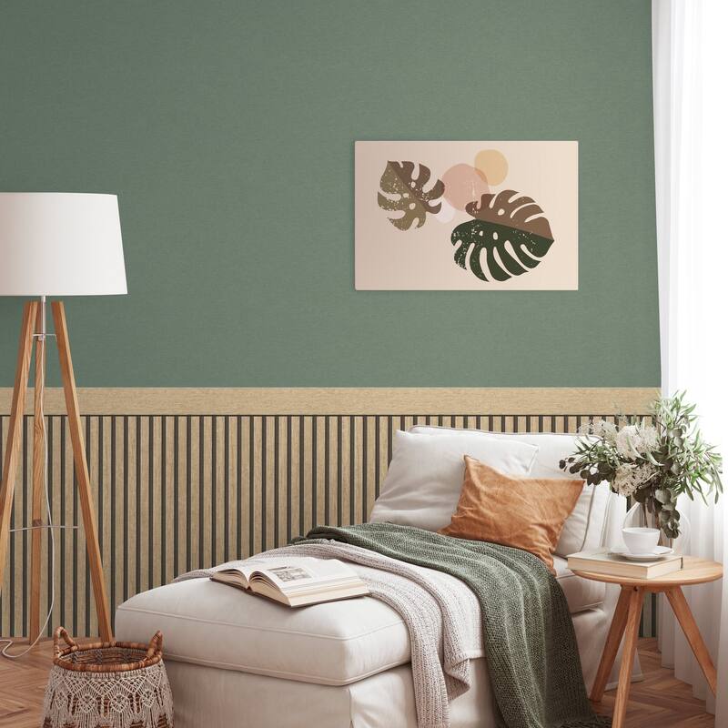 Galerie Wallcoverings Woods and Wicker Collection Dado Panel Double Width Matte Finish Vinyl on Non-woven Wallpaper Roll