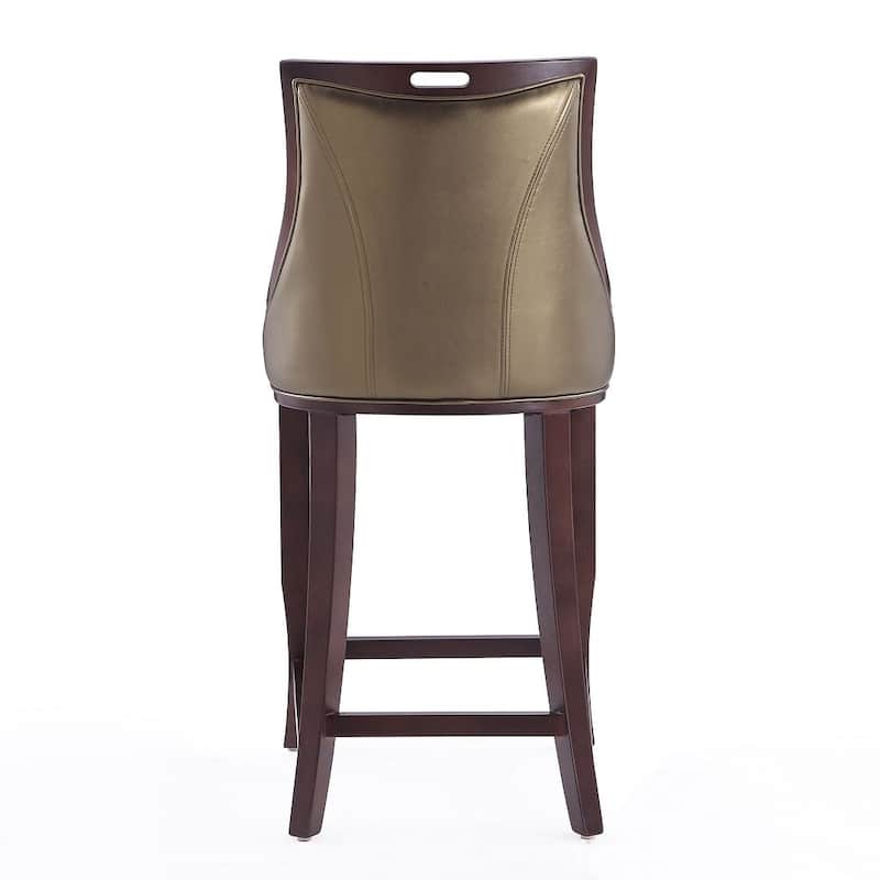 Manhattan Comfort Emperor 41 in. Walnut Beech Wood Bar Stool