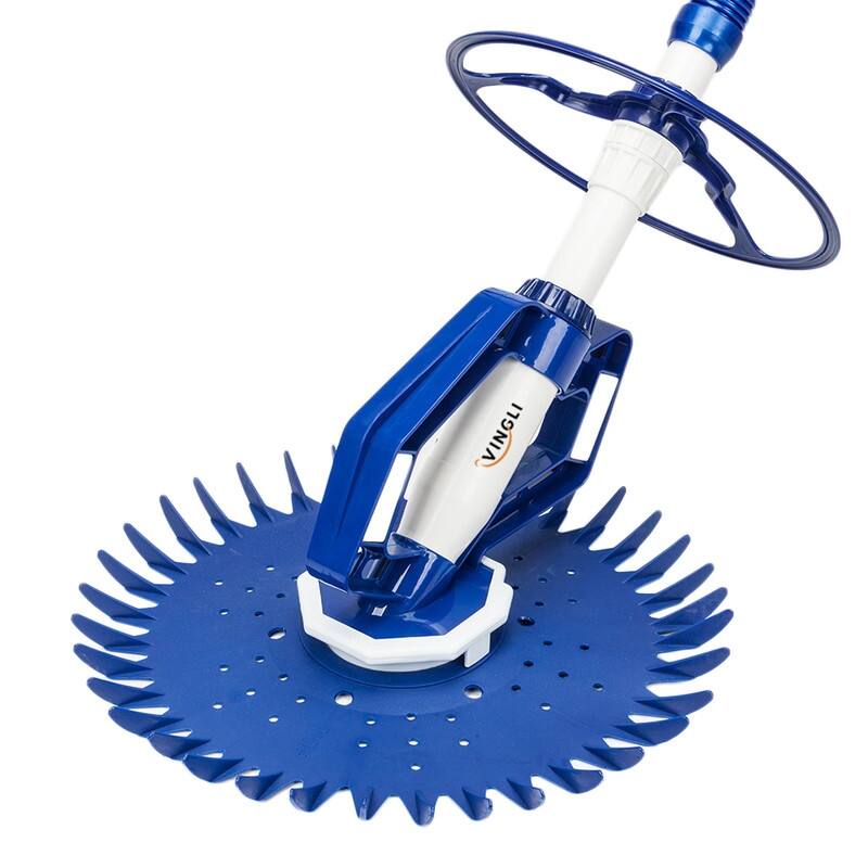 Pool Vacuum Above Ground Indoor Outdoor Automatic Swimming Pool Cleaner Sweep Crawler Sweeper - Blue