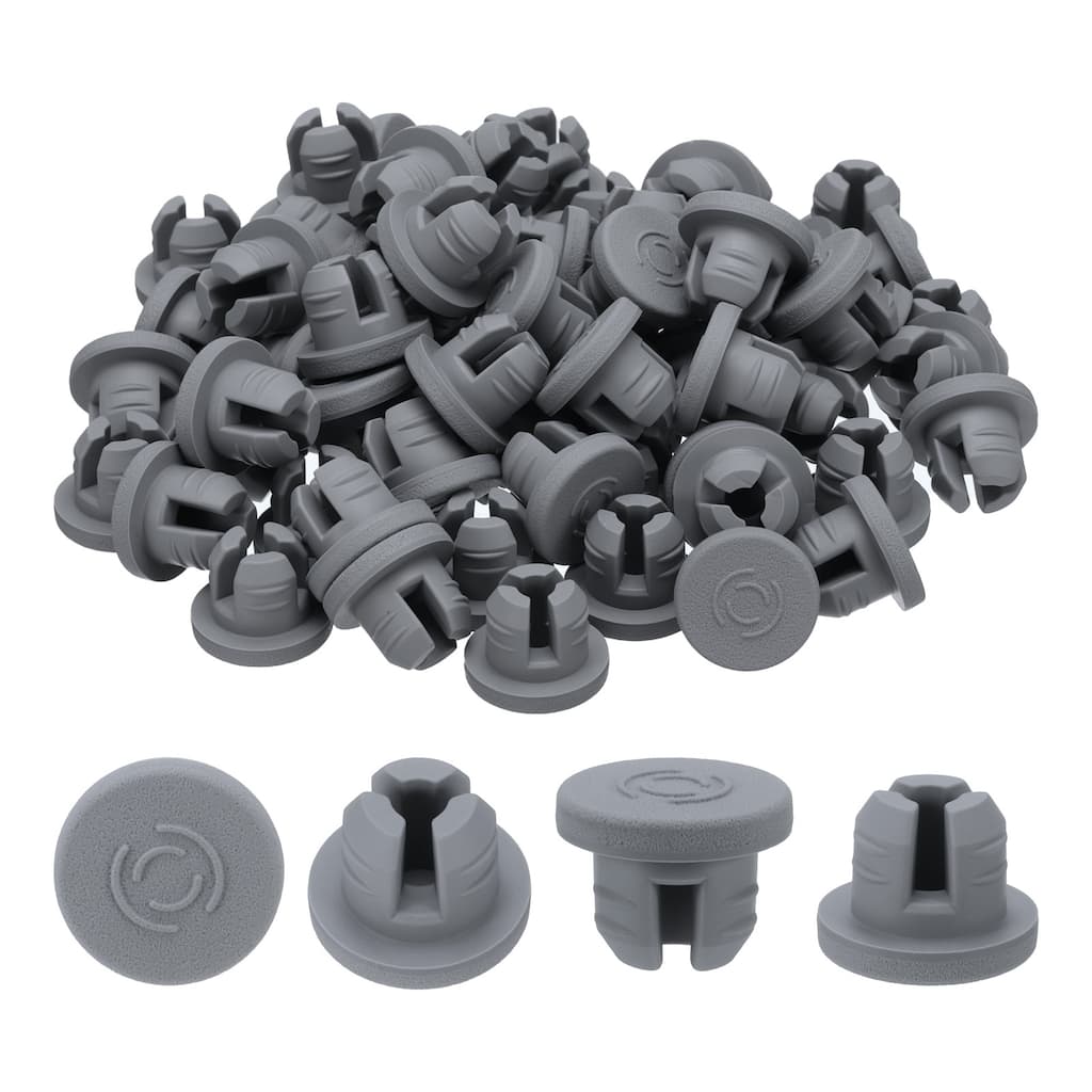 13mm/0.5" Vials Rubber Stoppers, Three Legs Butyl Rubber Stopper, Grey