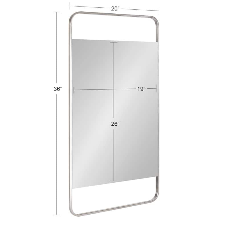 Kate and Laurel Nobles Radius Corner Framed Mirror