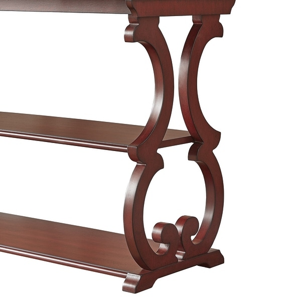 Lorraine Wood Scroll TV Stand Sofa Table by iNSPIRE Q Classic On Sale Bed Bath Beyond 14139014