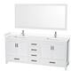 Option White / White Cultured Marble Top / Brushed Chrome