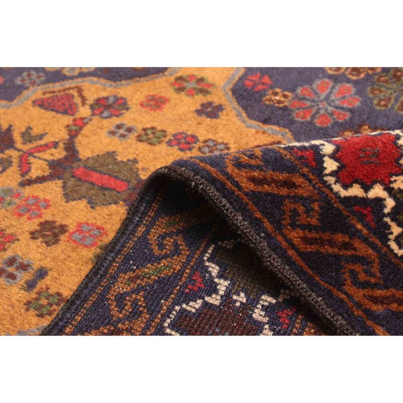 ECARPETGALLERY Hand-knotted Teimani Dark Navy Wool Rug - 2'8 x 3'7