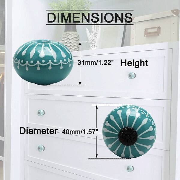 Shop 4pcs Ceramic Knobs Pull Handle Furniture Drawer Tv Cabinet
