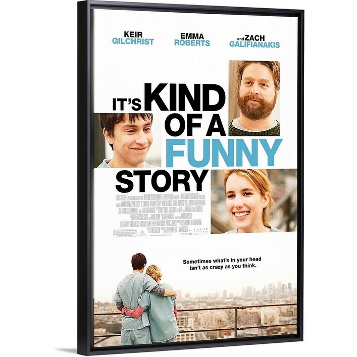 Shop It S Kind Of A Funny Story Movie Poster Black Float Frame Canvas Art Overstock 26973010