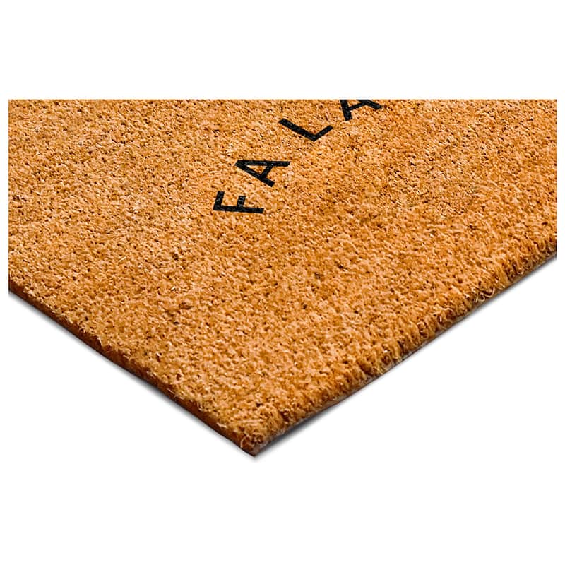 HomeRoots 17" X 29" Brown And Black Christmas Outdoor Coir Door Mat - 17.00' X '29.00