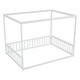 preview thumbnail 9 of 49, Full Size Wood Canopy Bed with Guardrails,Floor Bed For Kids