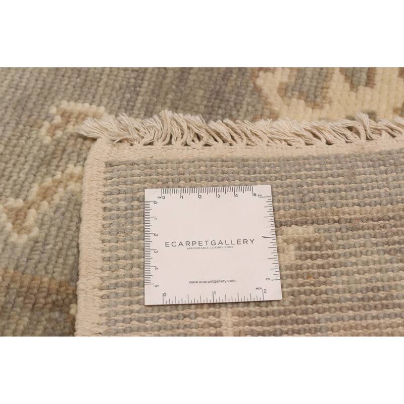ECARPETGALLERY Hand-knotted Oushak Grey Wool Rug - 7'11 x 9'10