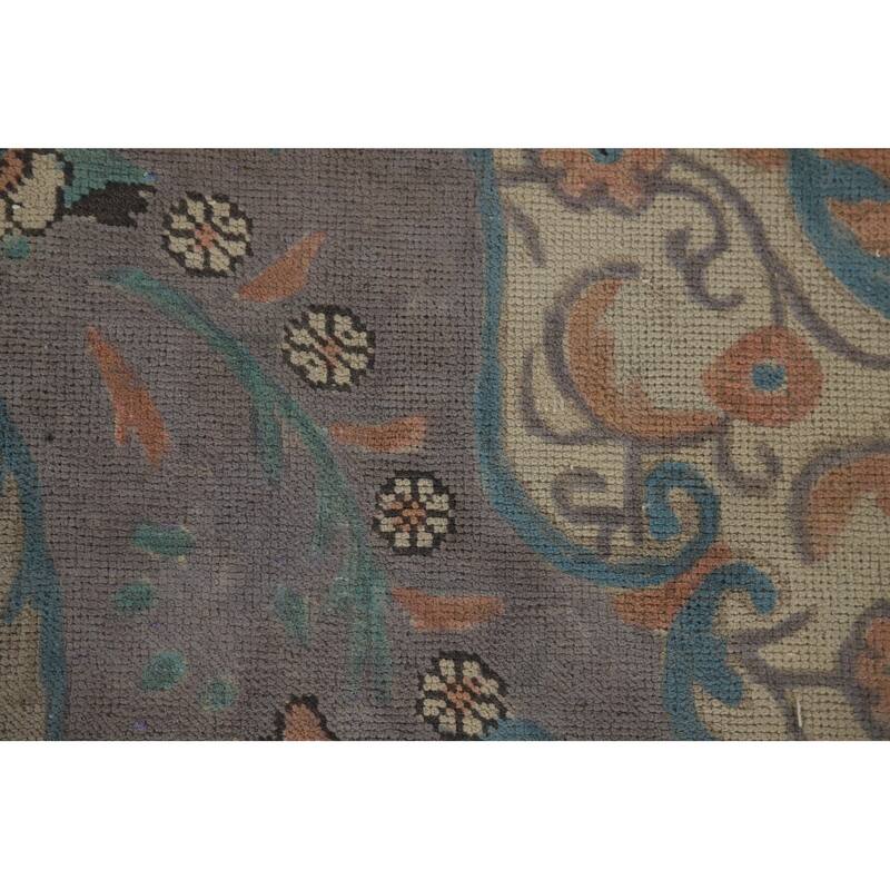 Tabriz Vintage Persian Area Rug Hand-Knotted Wool Carpet - 9'11" x 12'11"