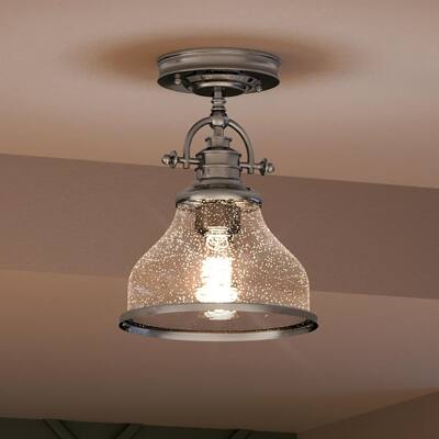 Luxury Traditional Ceiling, 10.5"H x 8"W, with Classic Style, Brushed Nickel, by Urban Ambiance - 10.50"H x 8.00"W x 8.00"Dep