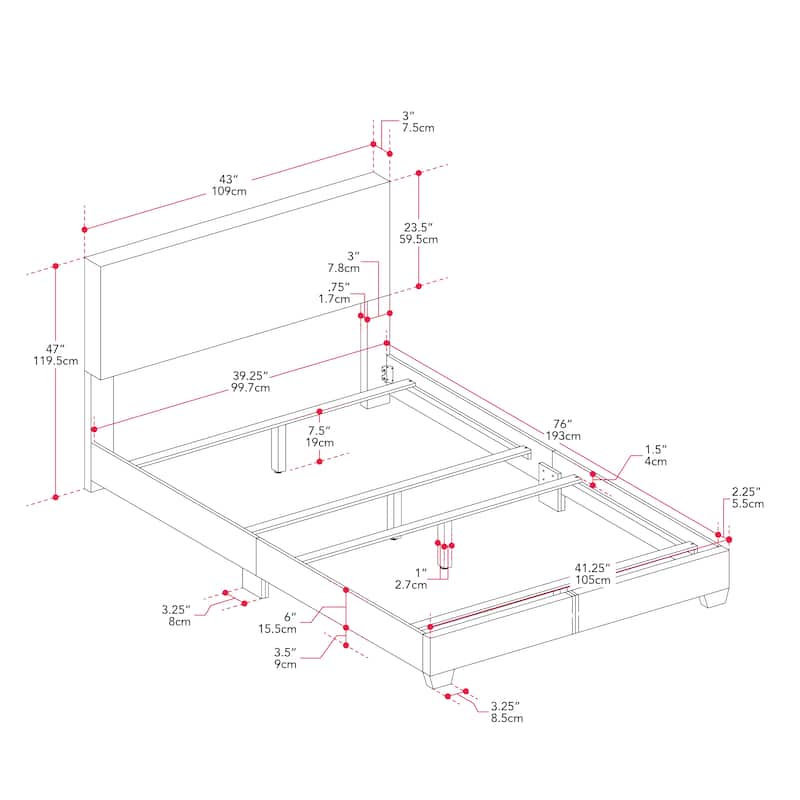 Nova Modern Single Bed, Box Spring Required