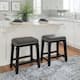 Mayfair Black and White Tweed Backless Counter Stool