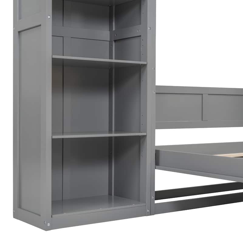 Wall Bed Murphy Bed with Adjustable Shelves