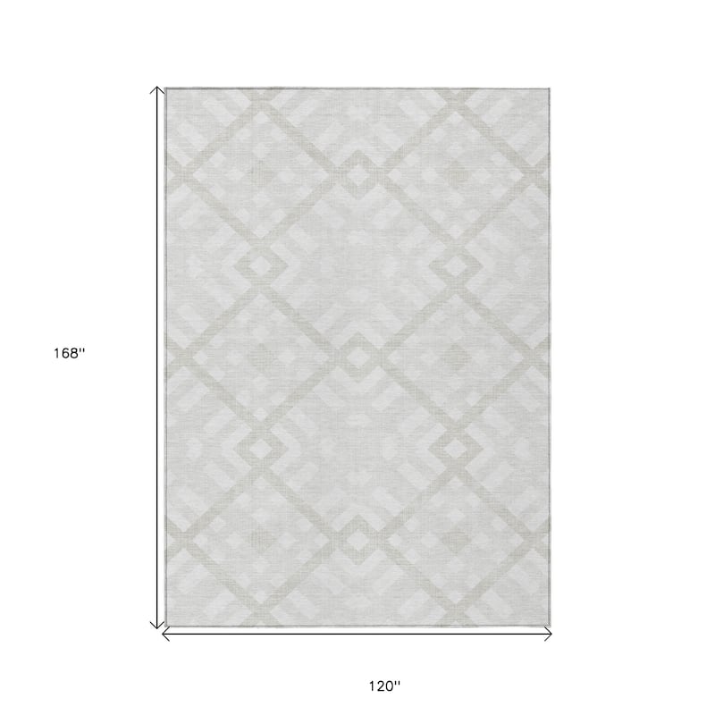 HomeRoots Geometric Transitional Rectangle Outdoor Rug