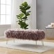 preview thumbnail 14 of 22, Silver Orchid Nilsson Contemporary Modern Faux Fur Long Bench Ottoman