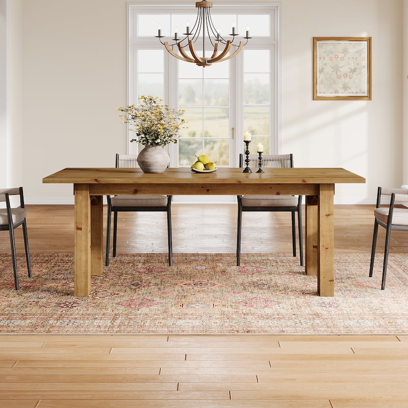 63-Inch Solid Wood Dining Table