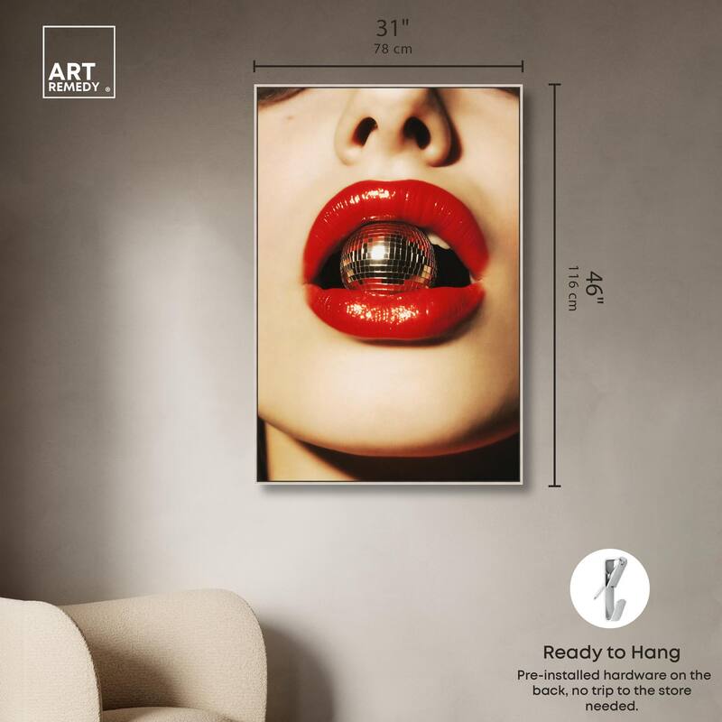 Disco Lips Canvas by Art Remedy