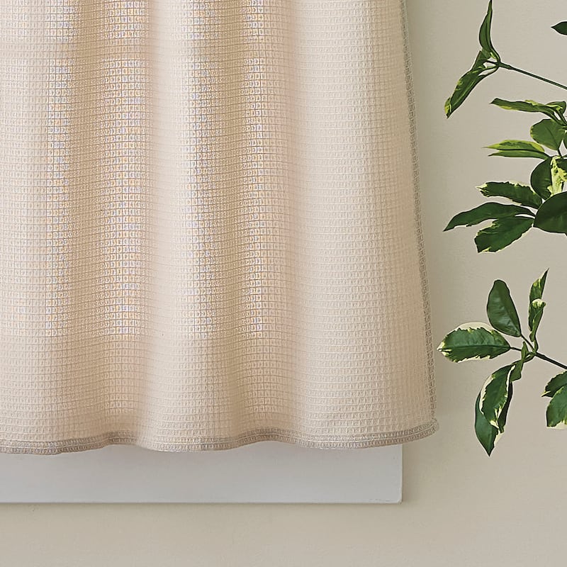 Curtainworks Eldridge Waffle 3-piece Valance & Tier Set