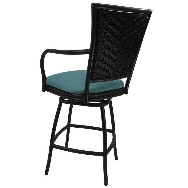 Swivel Counter 26" Bar Stool with Arms Erin - Brown or Biege Frame - 26 inch Seat