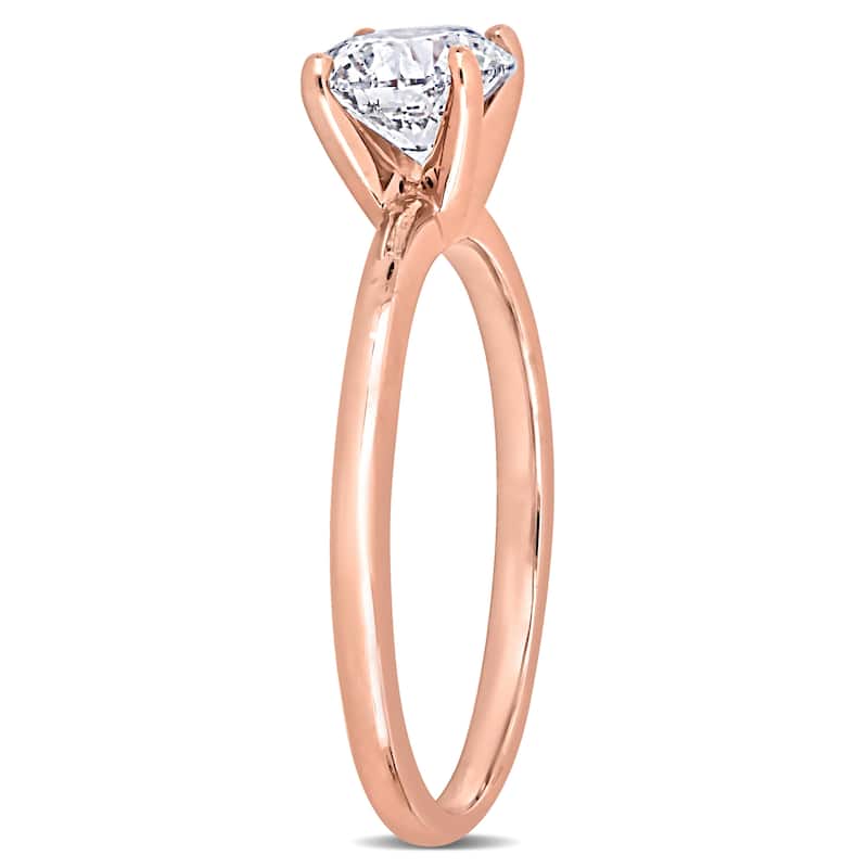 Miadora 7/8ct - 1ct TDW Diamond Solitaire Engagement Ring in 14k Rose White or Yellow Gold