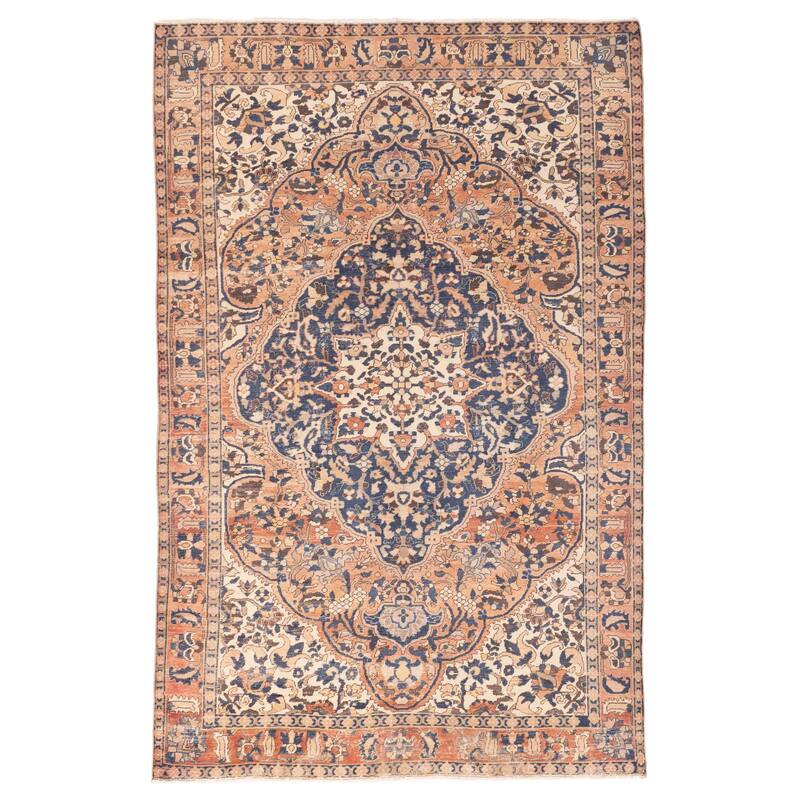 ECARPETGALLERY Hand-knotted Antalya Vintage Copper Wool Rug - 6'7 x 10'1