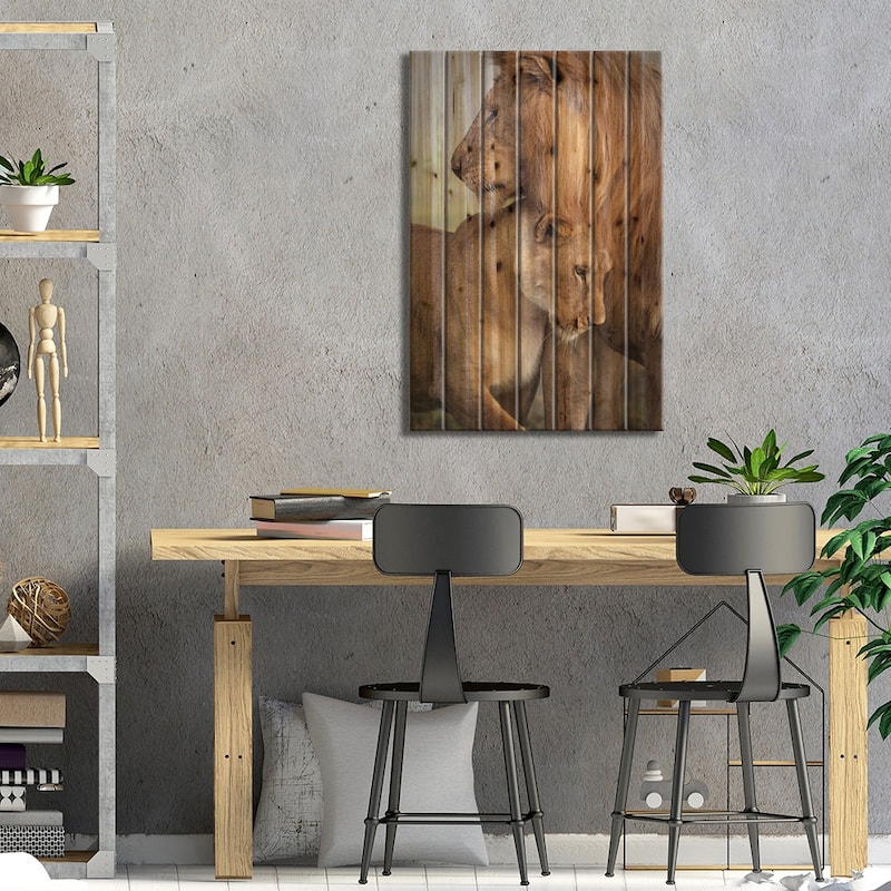 Wild Love Print On Wood by Ali Khataw - Multi-Color