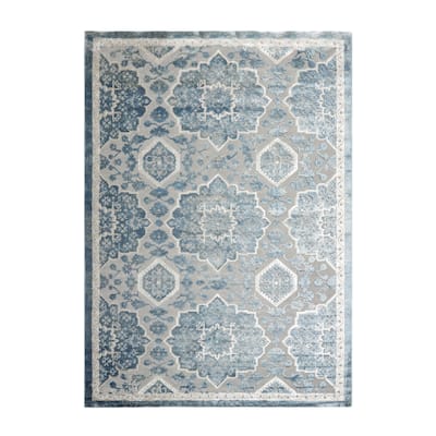 Machine Made Polypropylene Modern&Contemporary Oriental Area Rug Gray - 7' 11'' x 11' 2''