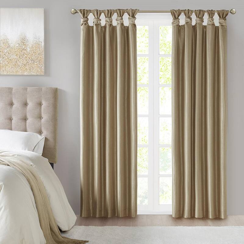 Twist Tab Total Blackout Window Curtain Panel - Bronze