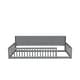 preview thumbnail 16 of 22, Kids Wood Semi-enclosed fence Floor Bed with Storage Cabinets and USB Ports
