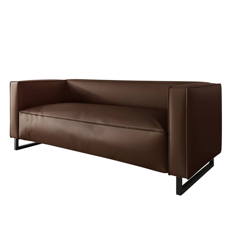 CraftPorch Mid Century Modern 2- Pieces Upholstered Living Room Set - Brown - 2 Piece