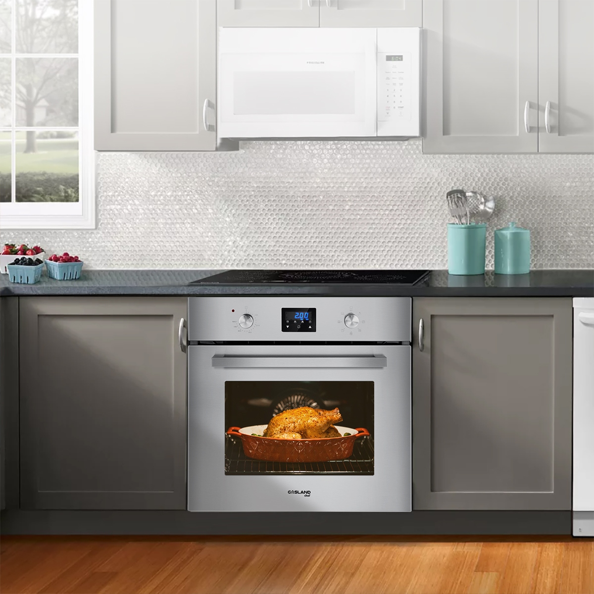 Gasland Chef 24 2.3 cu. ft Single Electric Wall Oven In Stainless Steel With 9 Cooking Functions Digital Display Bed Bath Beyond 33993317
