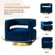 preview thumbnail 5 of 12, Carisa Modern Upholstered Swivel Comfy Open-Back Barrel Chair with Golden Base by HULALA HOME
