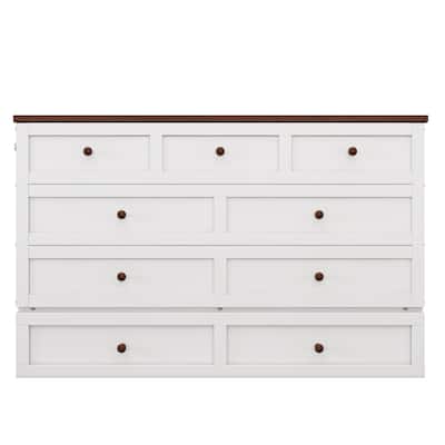 Queen Solid Pine Murphy Bed Chest