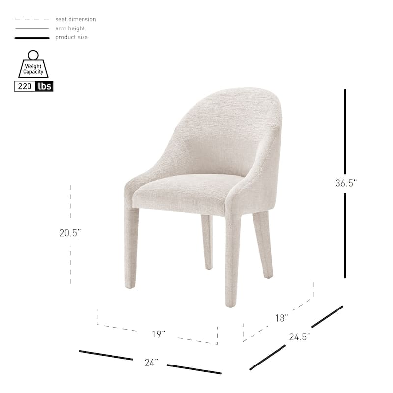 NPD Furniture Stacy Chenille Dining Side Chair