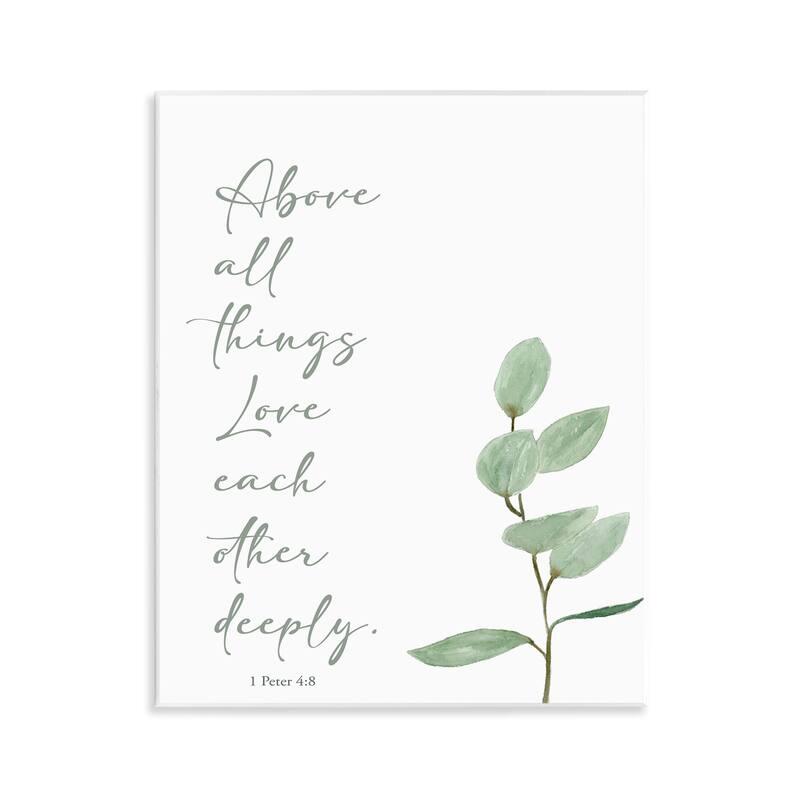 Stupell Love Each Other Deeply Wall Plaque Art Design By Lucille Price - 11 x 14