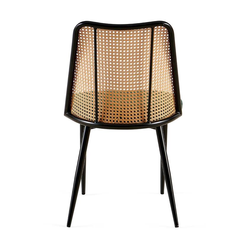 Dining Chairs Set of 2,Boucle Chairs with Natural Cane Back