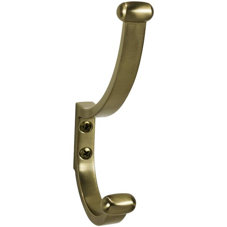 Top Knobs Hooks Double Robe Hook - Honey Bronze