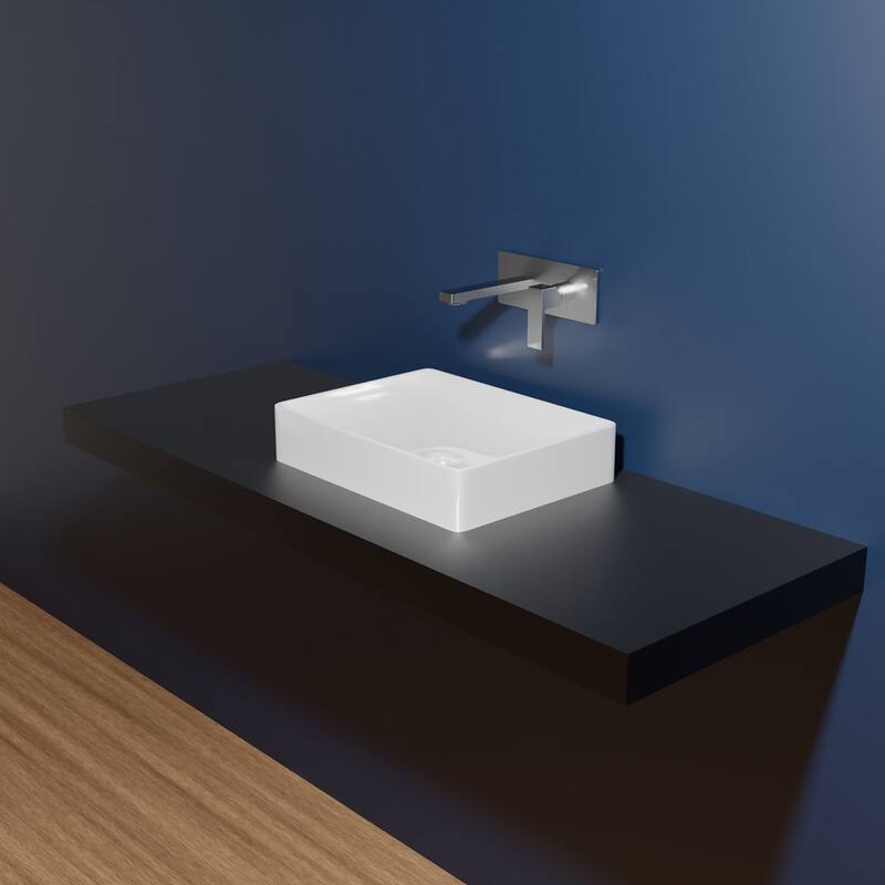 WS Bath Collections Fly 3050 Fly 19-11/16" Rectangular Ceramic Vessel