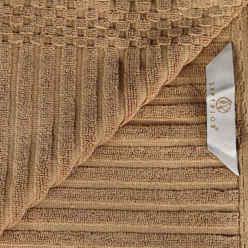 Superior Ribbed Cotton Absorbent Heavyweight Bath Towel Set