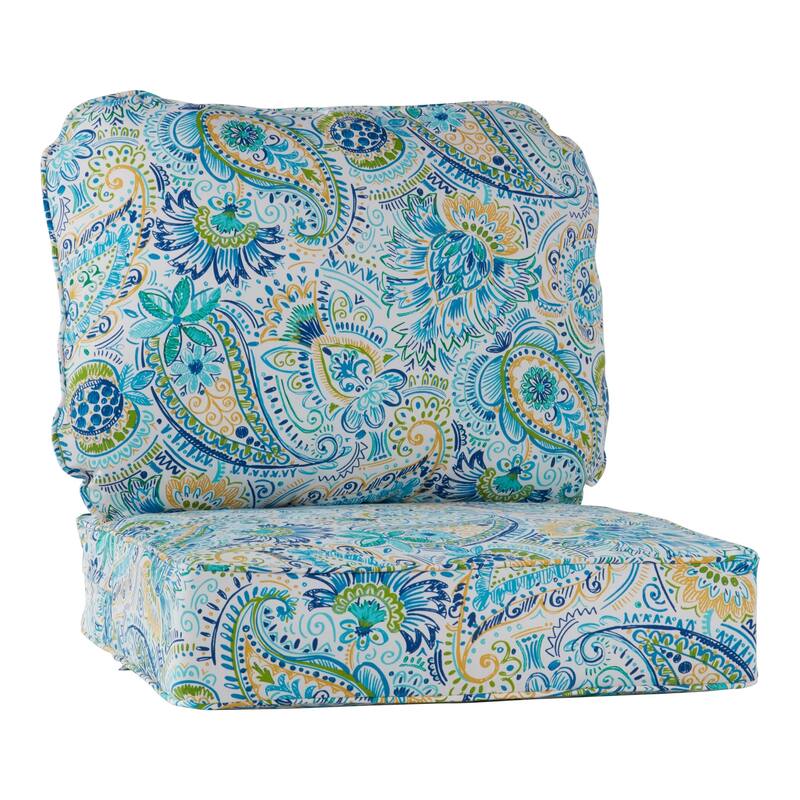 Outdoor 2-Piece Reversible Deep Seat Cushion Set (Cushions Only) - Baltic