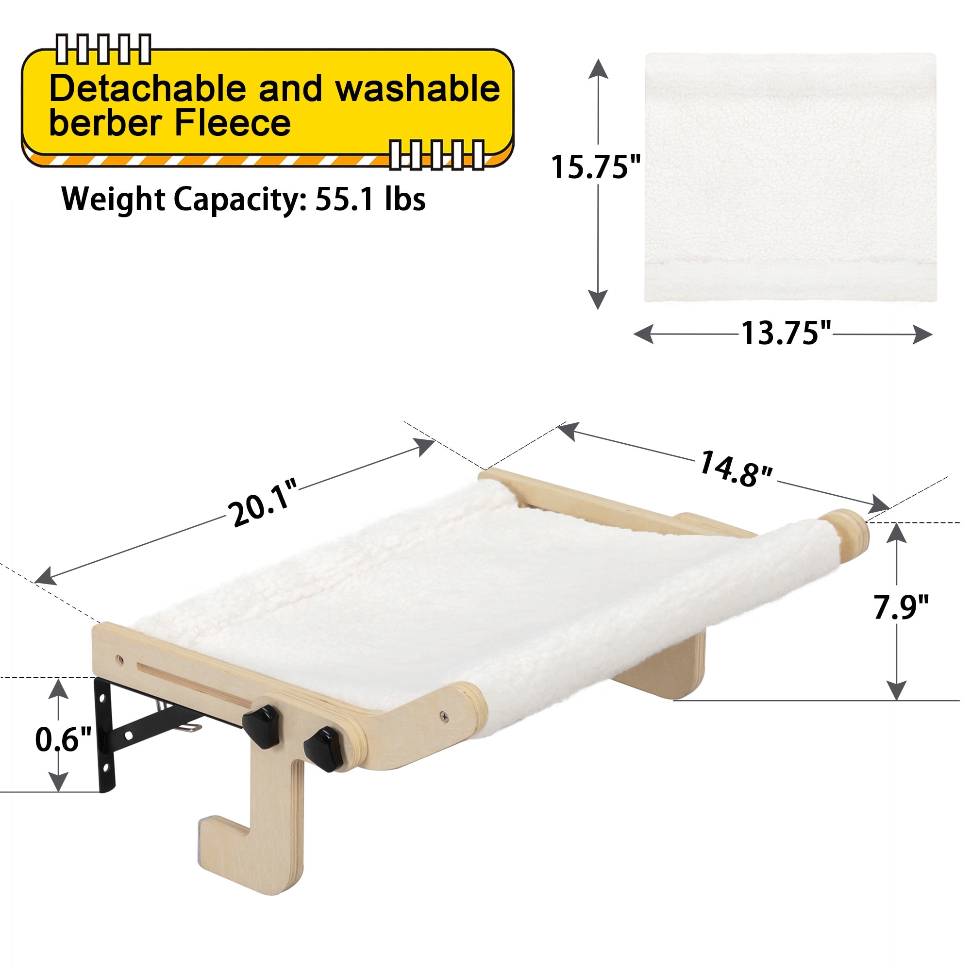 Cat Window Perch with Plush Hammock for Easy No Drill Setup Bed Bath Beyond 41494144