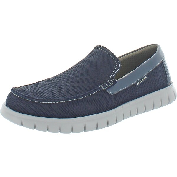 navy leather skechers