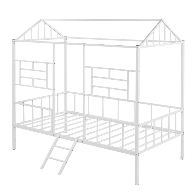 Metal Tree House Bed Frame for Kids, Twin/Full Size, Sturdy Frame, No Box Spring Required