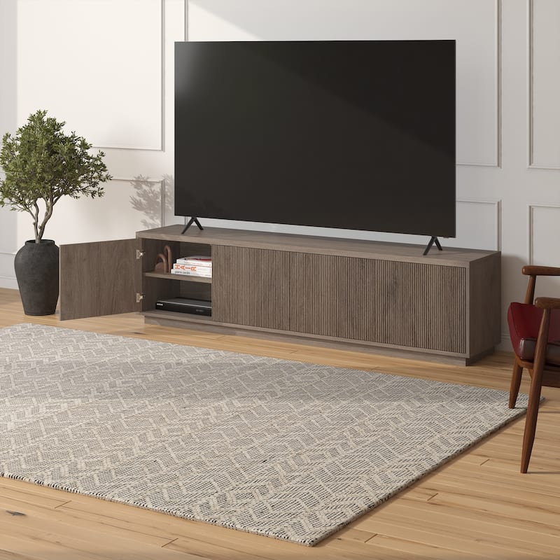 Hanson Rectangular Fluted TV Stand for TV's up to 85"