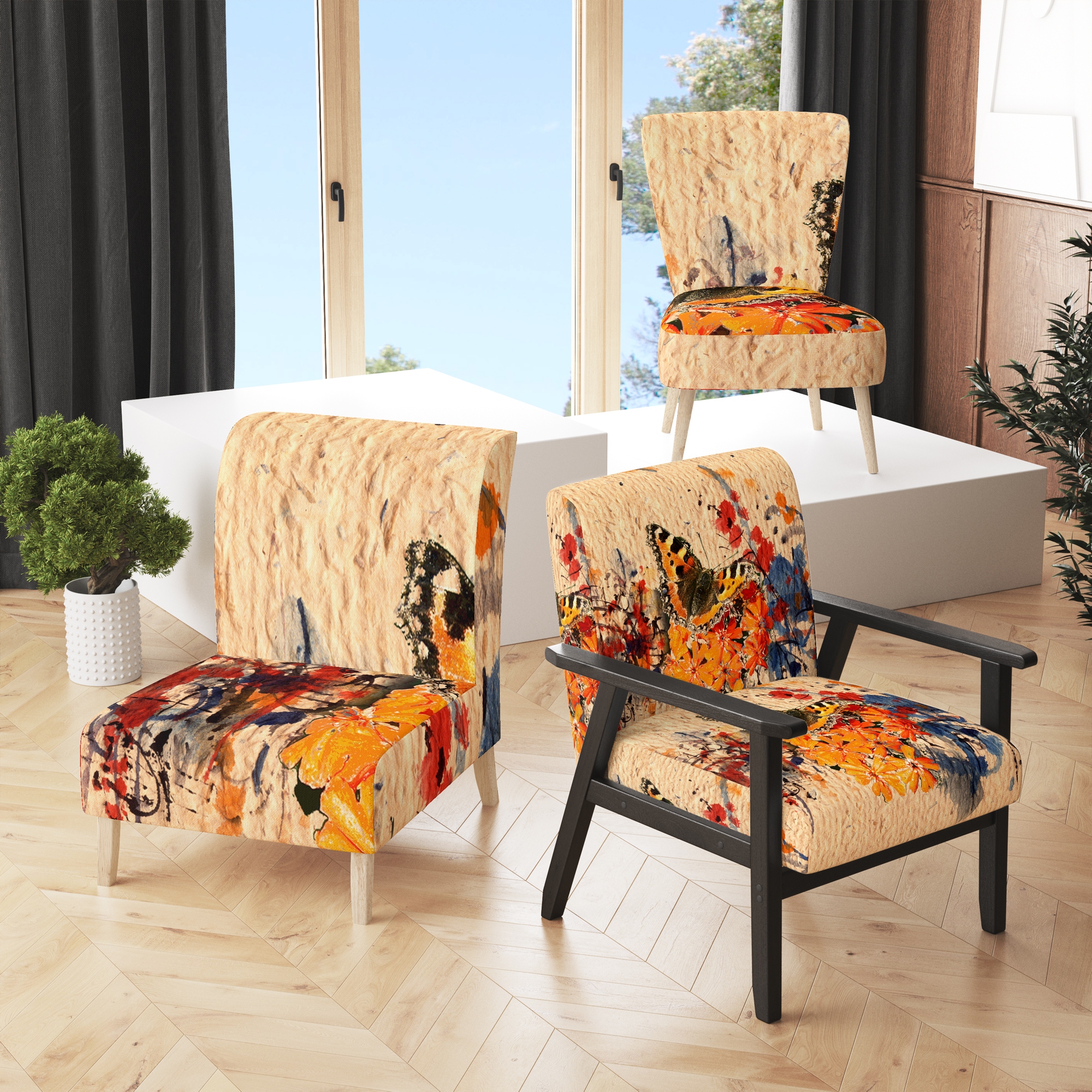 Narrow slipper deals chair